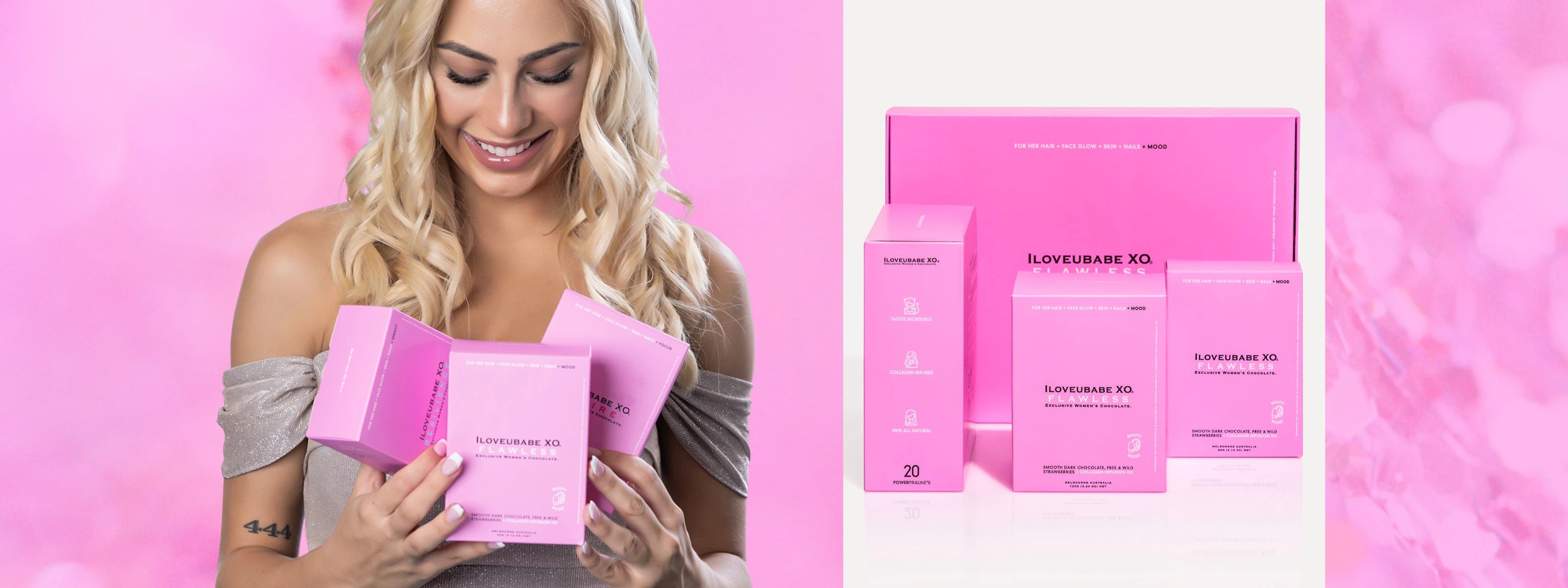 Chocolate Gift Boxes Good For Your Hair, Face-Glow, Skin, Nails + MOOD
WILD STRAWBERRIES • COLLAGEN • NATURAL