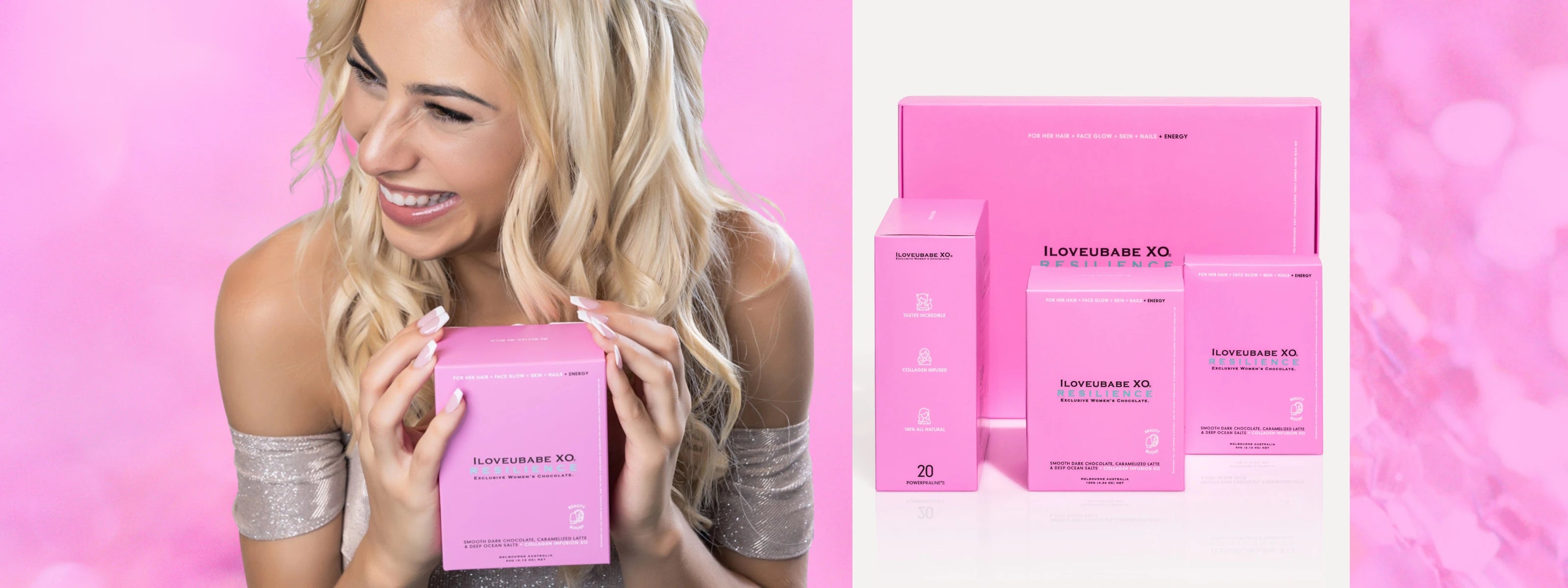 Chocolate Gift Boxes Good For Your Hair, Face-Glow, Skin, Nails + ENERGY
SALTED CARAMEL • COLLAGEN • NATURAL