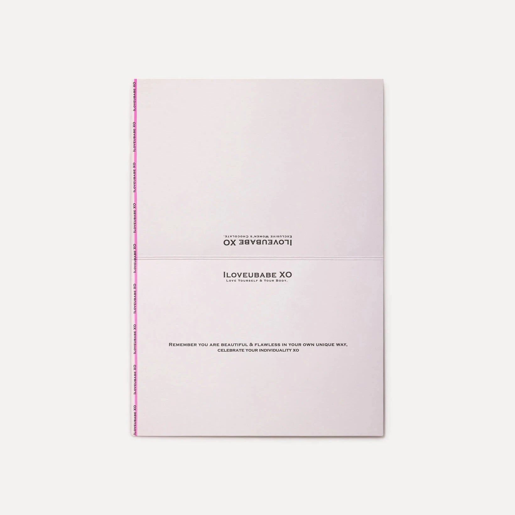 Inspire and empower her with the ILOVEUBABE XO® FLAWLESS EMPOWERMENT GIFT CARD. Celebrate her uniqueness with a message that uplifts and encourages self-love.