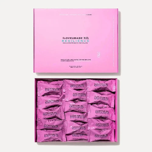 ILOVEUBABE XO® RESILIENCE - BEAUTY Box Thirty-Cluster Chocolate Gift Box
BEAUTY BOOST - SMOOTH DARK CHOCOLATE, SMOKEY CARAMELIZED LATTE & DEEP OCEAN SALTS + COLLAGEN INFUSION XO
30 POWERPRALINES®