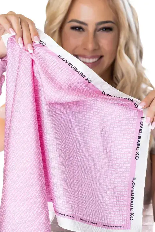 Our exclusive ILOVEUBABE XO® SIGNATURE Silk Scarf is amazingly lightweight & silky smooth to touch xo.
Tie it to your ponytail, knot it around your neck, wrap it around your favourite handbag, or freestyle as you like.
Perfectly versatile to dress up your outfit for all occasions - whether you are going to work, attending a party, travelling with family, or out for a night of fun.