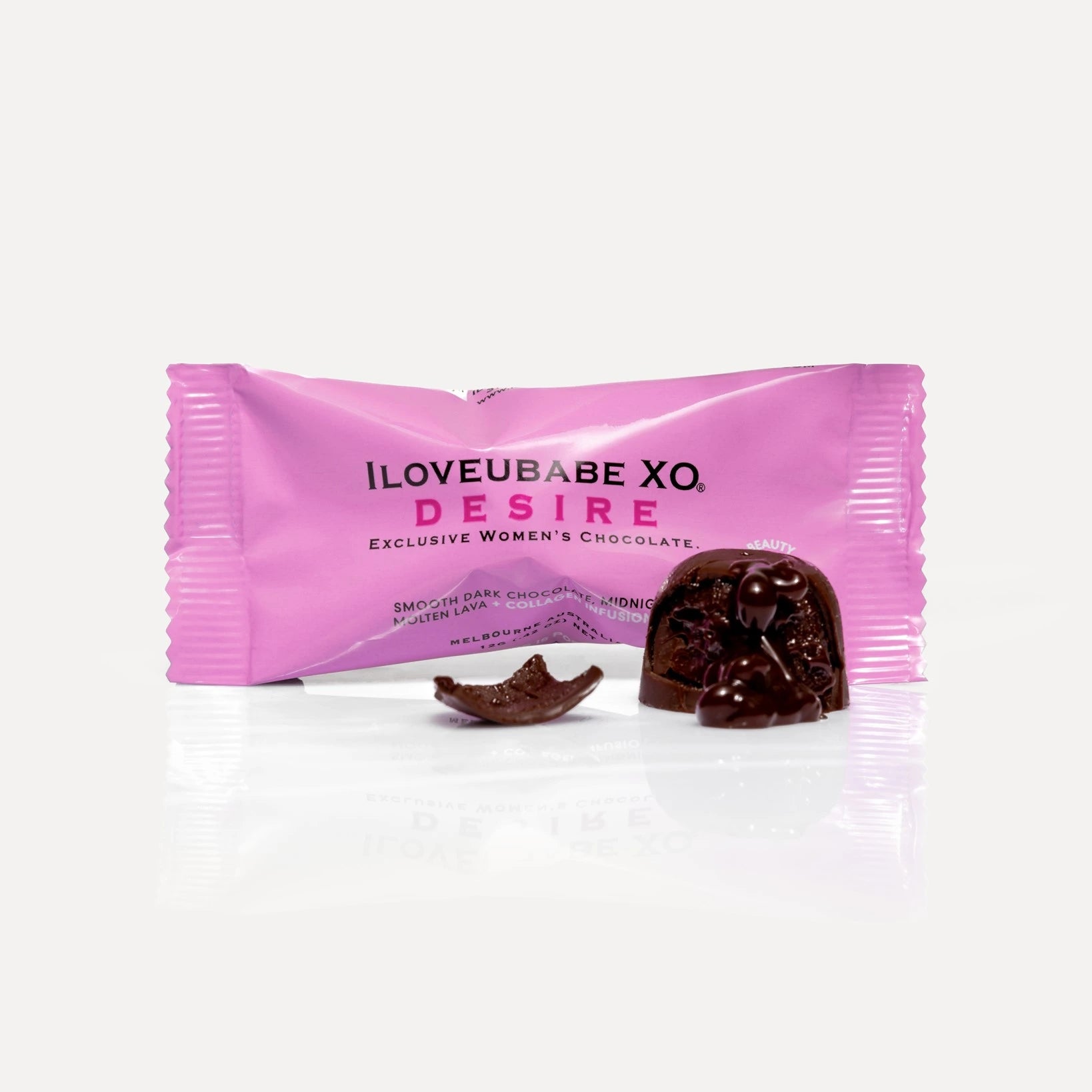 BEAUTY BOOST - SMOOTH DARK CHOCOLATE, MIDNIGHT MOLTEN LAVA & SILKY CHOCOLATE RIBBON + COLLAGEN INFUSION XO