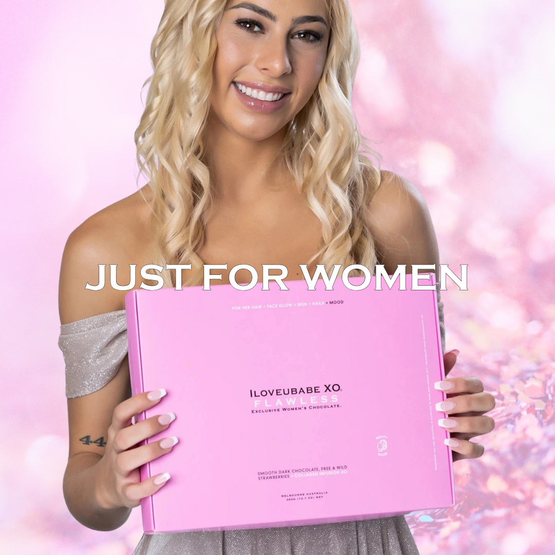 BEAUTY BOOST - SMOOTH DARK CHOCOLATE, FREE & WILD STRAWBERRIES + COLLAGEN INFUSION XO